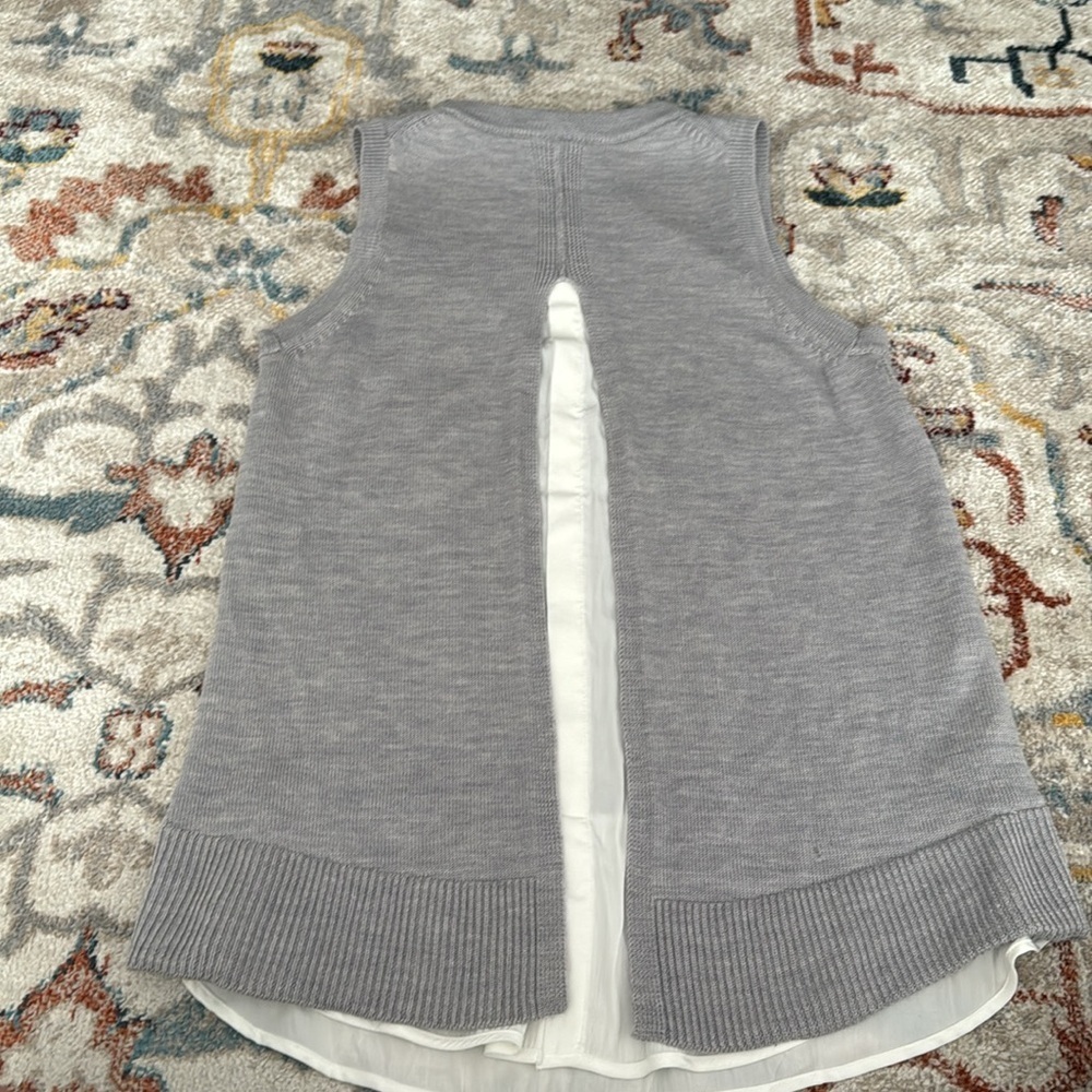 Athleta Itinerary Wool Sweater Tank Top Gray Size M - Picture 7 of 9
